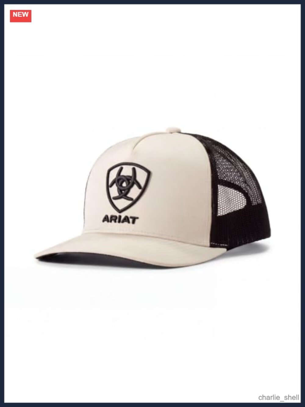 ARIAT Shield Logo Trucker Cap Snapback Structured Mesh Back